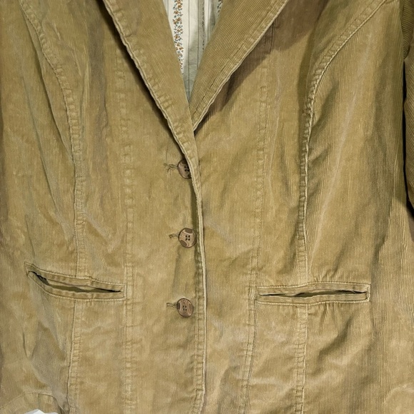 NWT St. John’s Bay Tan Corduroy Blazer Women’s Size 2X - Picture 5 of 13